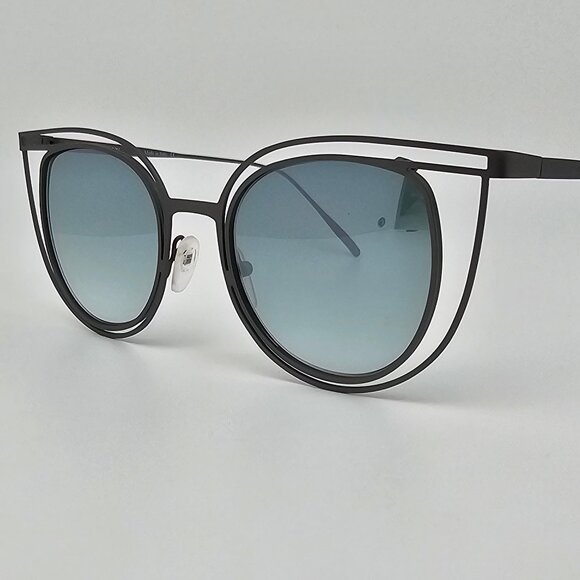 See Eyewear SEE 6608 C4 Gunmetal Frame Green Mirror Lens Cat Eye Sunglasses 50mm main image 11